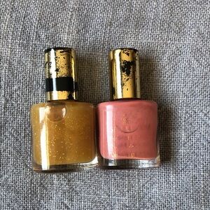 Estee Lauder Gold and Pink Nail Polish Duo